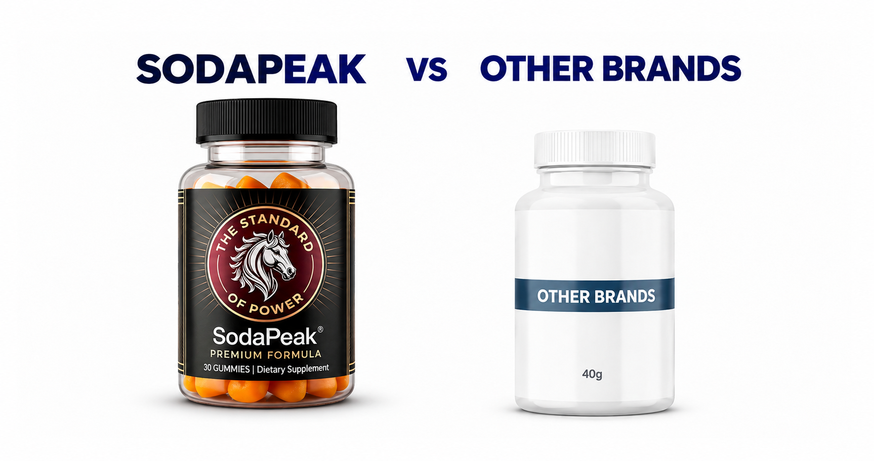 SodaPeak gummies vs other brands - male vitality supplement comparison