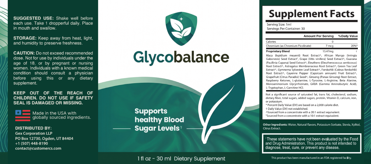 GlycoBalance supplement facts and formula label