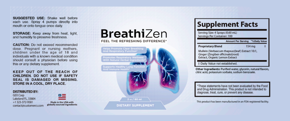 BreathiZen product label